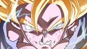 Powerful Goku in Super Saiyan Form - Anime HD Wallpaper. 