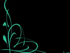 Abstract Green Floral Design