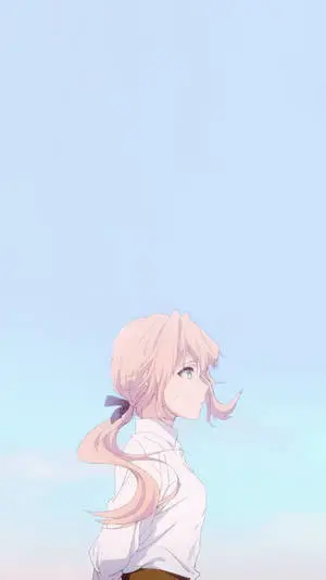 Aesthetic Anime Girl Pastel Sky