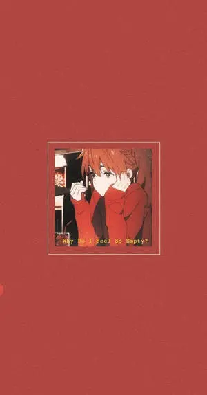 Aesthetic Anime Girl Red Theme