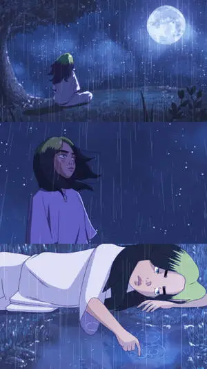 Aesthetic Billie Eilish Anime Girl Comic