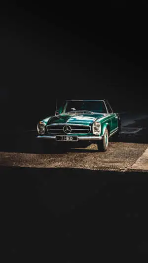 Green Mercedes-Benz W113 Aesthetic Car