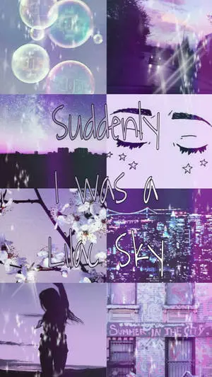 Aesthetic Light Purple iPhone Collage