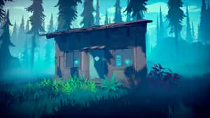 Wooden House In Among Trees
