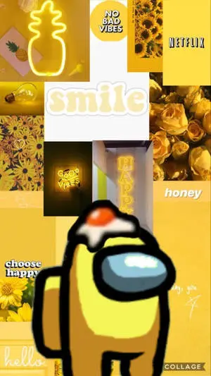 Among Us Aesthetic Yellow Collage
