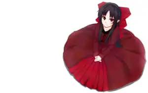 Anime Girl Wearing Red Modest Dress
