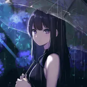 Anime Girl With Umbrella Profile Picture