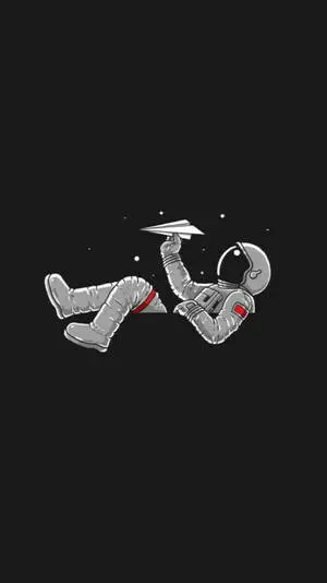 Astronaut Aesthetic With Paper Plane
