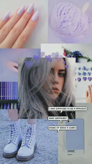Billie Eilish Purple Pinterest Moodboard 