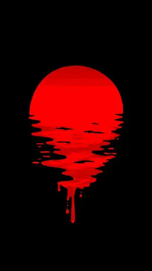Sunset Melting Black And Red Aesthetic Digital Art