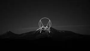 Black And White Aesthetic Mountain Emblem