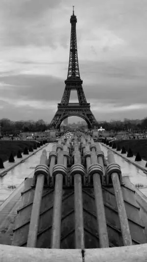 Black And White iPhone Eiffel Tower
