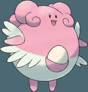 Blissey On Grey Background