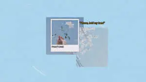 Blue Aesthetic Background Of Polaroid Photo