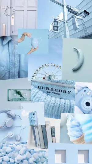 Enjoy the beauty of blue in this aesthetic collage.