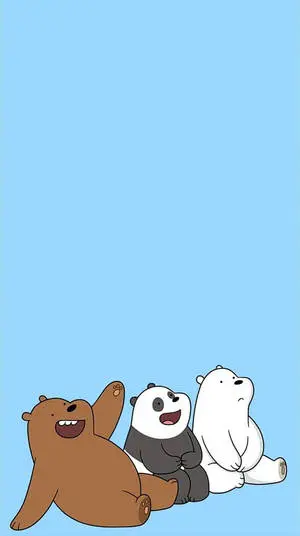 Image  A charming blue sky captivates the happiness of We Bare Bears