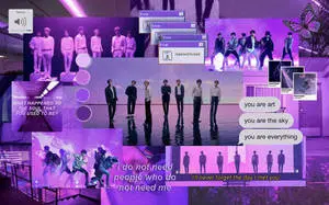 BTS Purple Aesthetic Collage