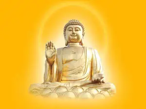 Buddha 3D Luxurious Gold Statue