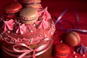 Chocolate Cake Macaroons Food Desktop
