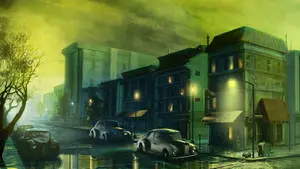 Classic Cars In The Street Art