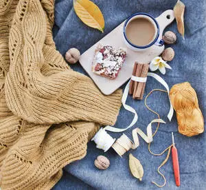 Coffee Picnic On Autumn