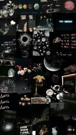 Colored E-Girl Aesthetic Collage