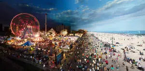 Coney Island Beach Crowd