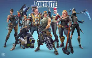 Cool Fortnite Skin With Weapons Blue Aesthetic