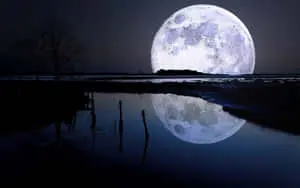 Cool Moon Over Water