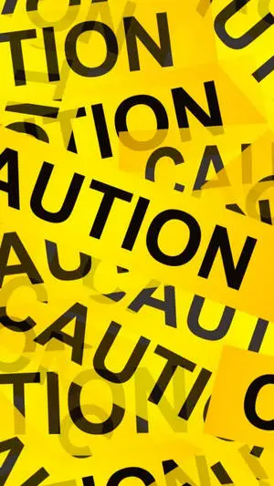 Cool Yellow Caution Sign