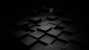 Cubed Squares Black 3D