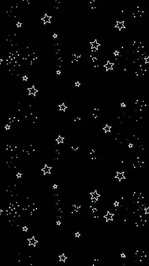 Cute Black And White Aesthetic Star Doodles