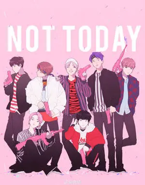 Cute BTS Drawing Not Today 