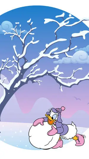 Cute Purple Winter Attire Daisy Duck