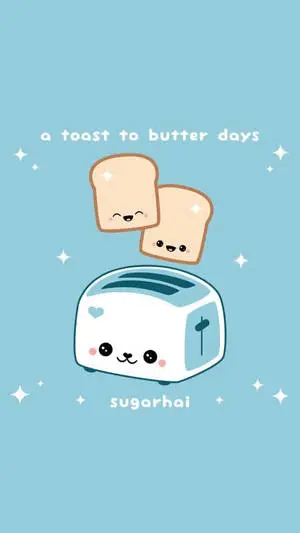  Cute Transparent Kawaii Toaster Aesthetic Phone