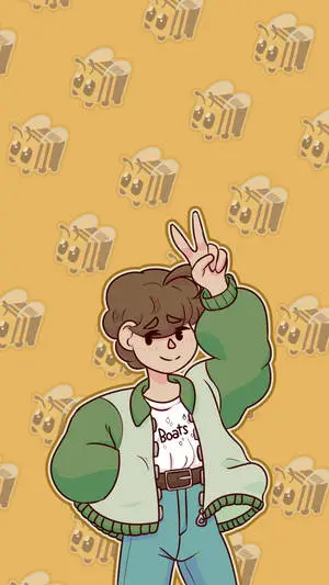 Cute Tubbo Character Peace