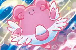 Cutely Drawn Blissey In Sky