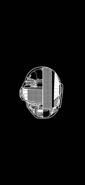 Daft Punk Pure Black HD Phone Screen