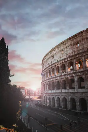Dark Aesthetic Colosseum Beneath The Cloudy Sky