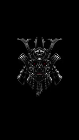 Dark Samurai Head Logo In Black