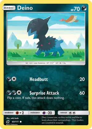 Deino Pokemon Card
