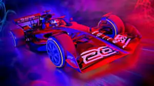 F1 Game Race Car Purple And Red Aesthetic