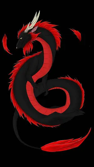 Fantasy Black Red Dragon