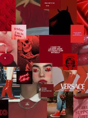 Fashion Wall Art Pastel Red Aesthetic