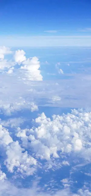 Fluffy Clouds Light Blue Aesthetic iPhone