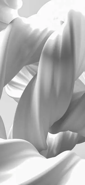 Fluid White Fabric Mobile 3D