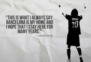 Lionel Messi Facing Backwards Football Quotes