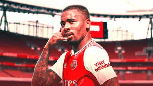 Gabriel Jesus Phone Gesture Cheeky Smile