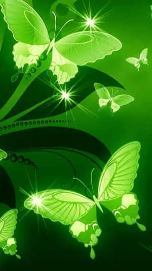 Green Butterfly Green Plant Aesthetic