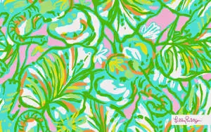 Green Elephants Lilly Pulitzer Desktop